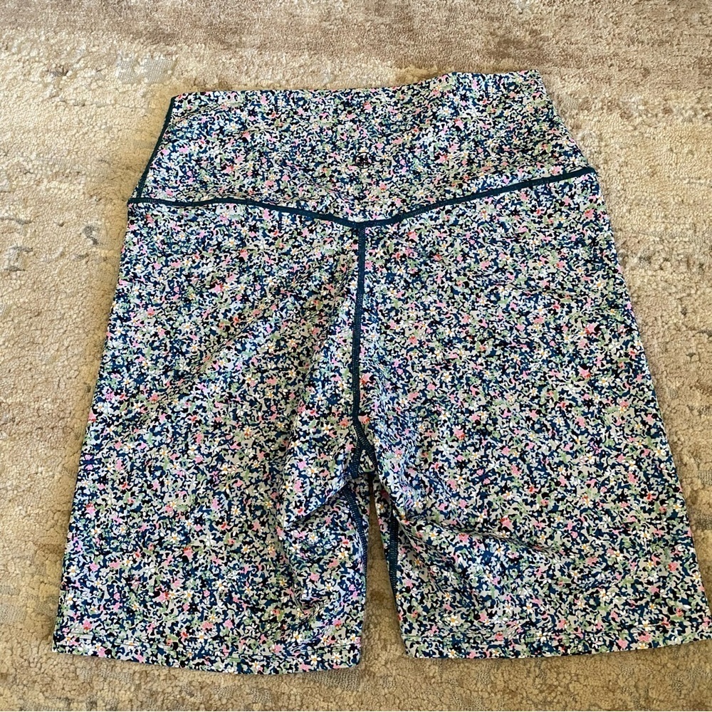 SAGE Collective Floral Athletic Biker Shorts 7” Inseam High Waist Blue Pink: L - Picture 7 of 7